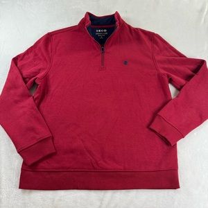 IZOD Mens Size Medium 1/4 Zip Advantage Performance Stretch Pullover Sweater